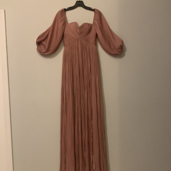 Halston Heritage Salmon Pleated Gown. Size 0. New ! - Picture 6 of 13
